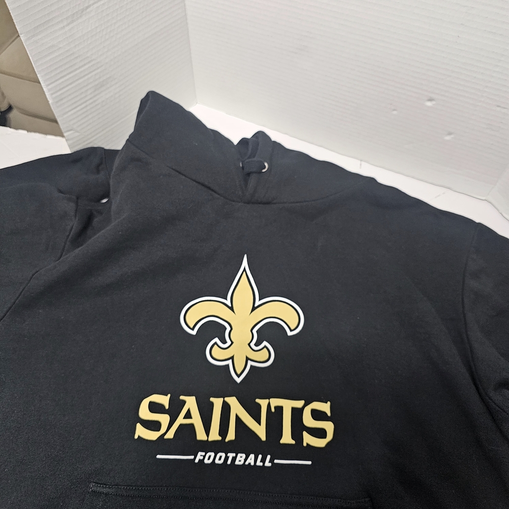NFL Saints New Orleans Hoddie Sweater Pro Line Hoodie 2XL Black Mens - Picture 11 of 11